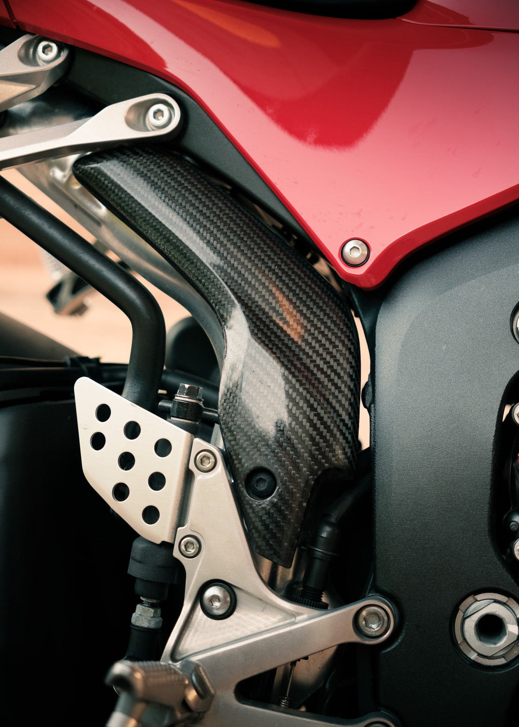 Honda CBR600RR PC69 Exhaust Pipe Trim Carbon
