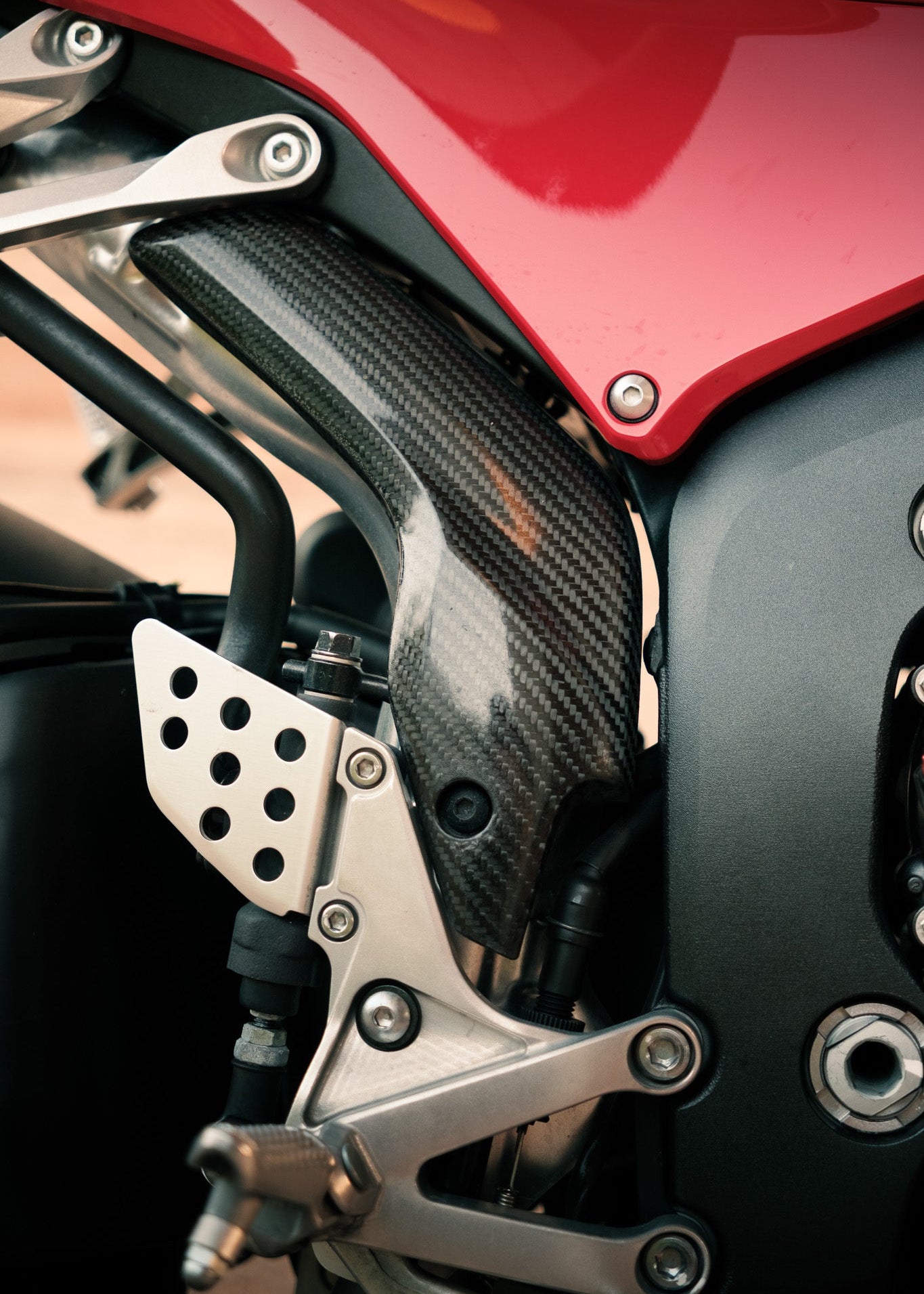 Honda CBR600RR PC69 Auspuffrohr Verkleidung Carbon
